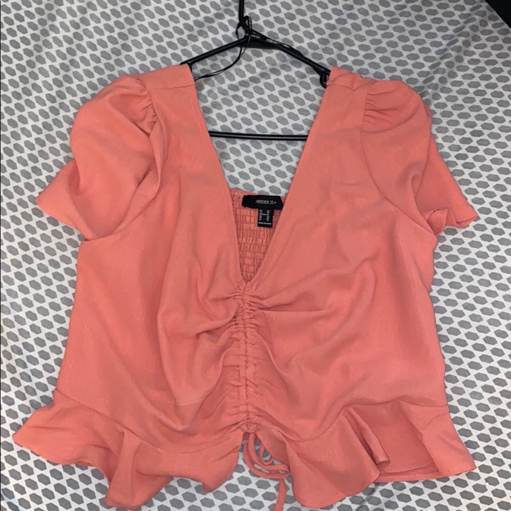 Pink crop Shirt